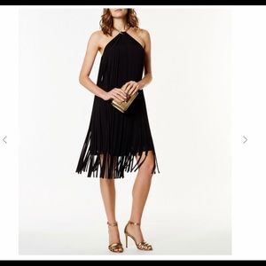 Karen Millen black fringe cocktail dress